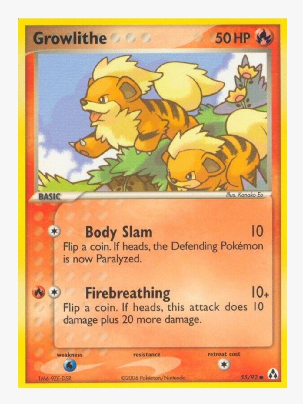 Growlithe EX Legend Maker Pokemon Trading Card